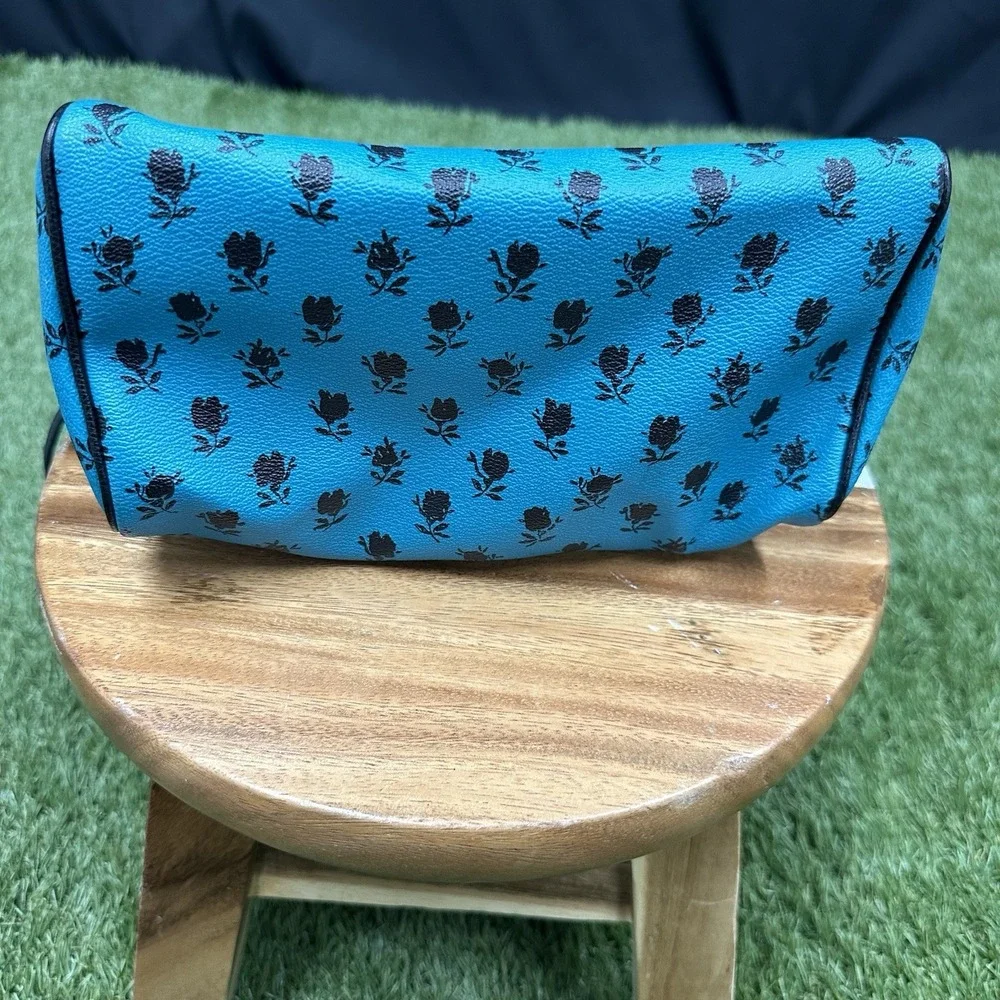Coach Mini Bennett Crossbody Satchel Badlands Floral Turquoise Print Shoulder‎